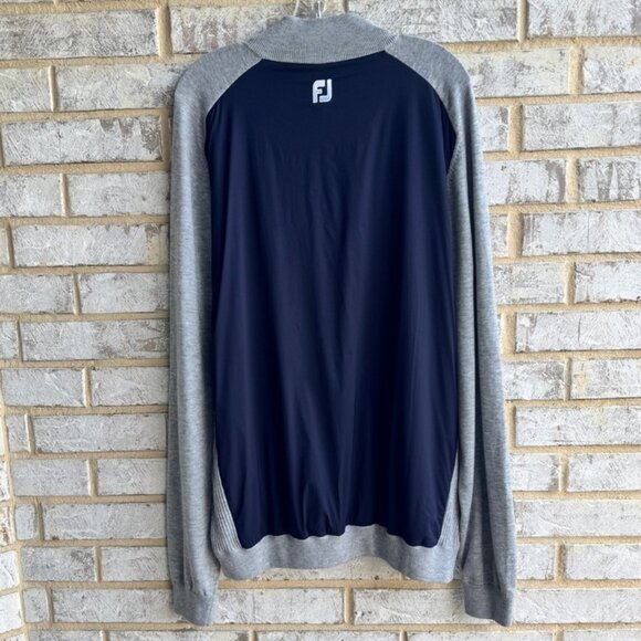 FootJoy Long Sleeve Golf Tech Pullover Wool Blend Windbreaker Men's Size 2XL - Picture 3 of 9